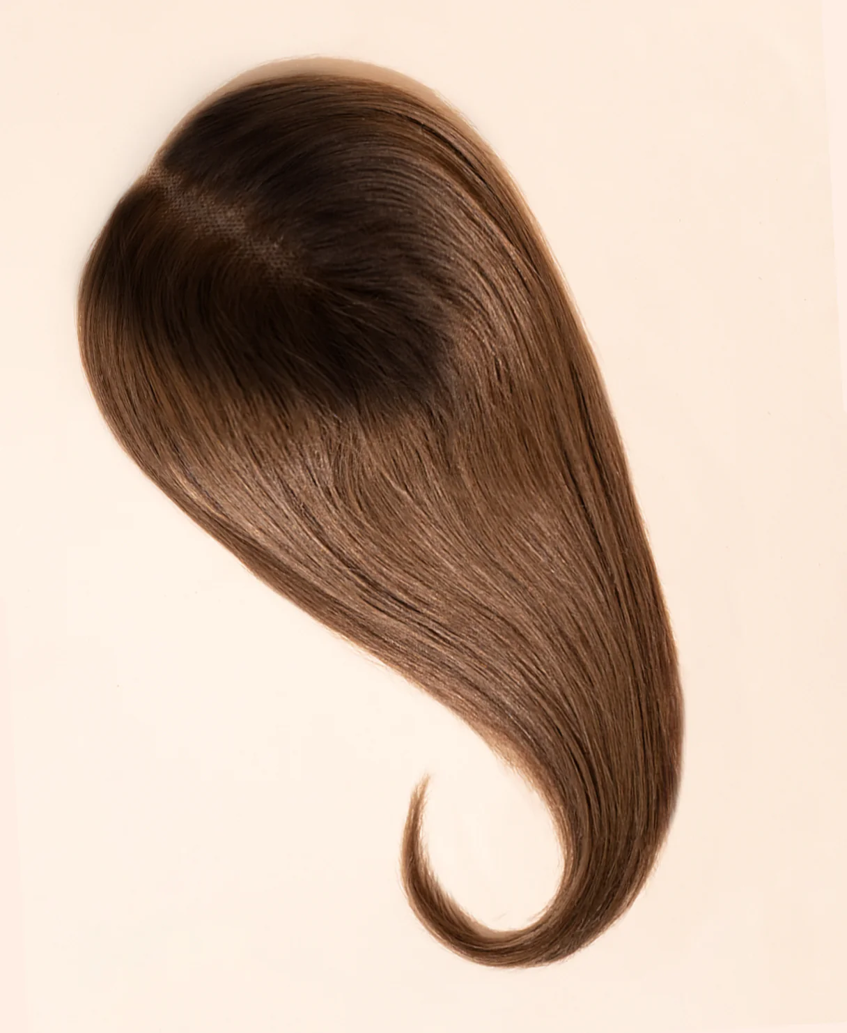 premium hair topper 14" rooted brown. - Image 2