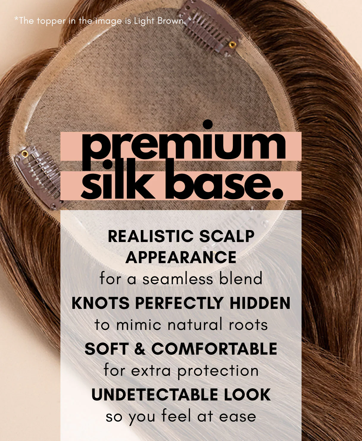 premium hair topper 14" rooted brown. - Image 7