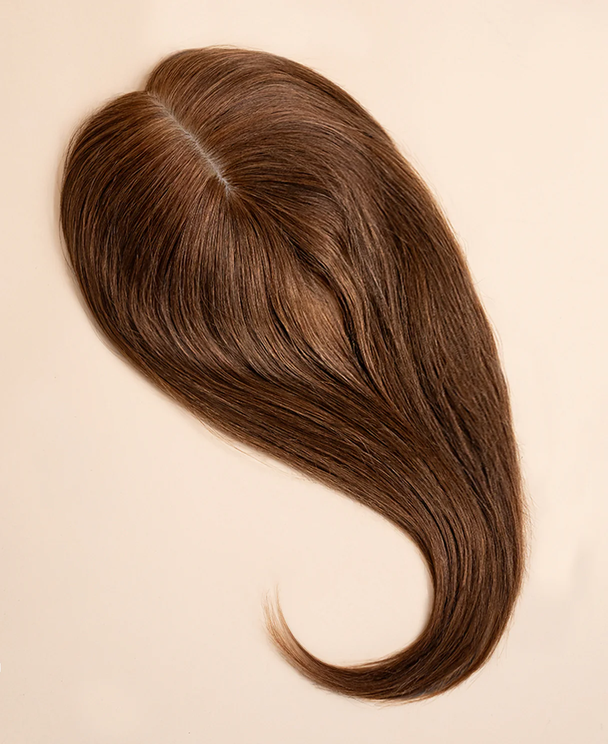 premium hair topper 14" medium brown. - Image 2