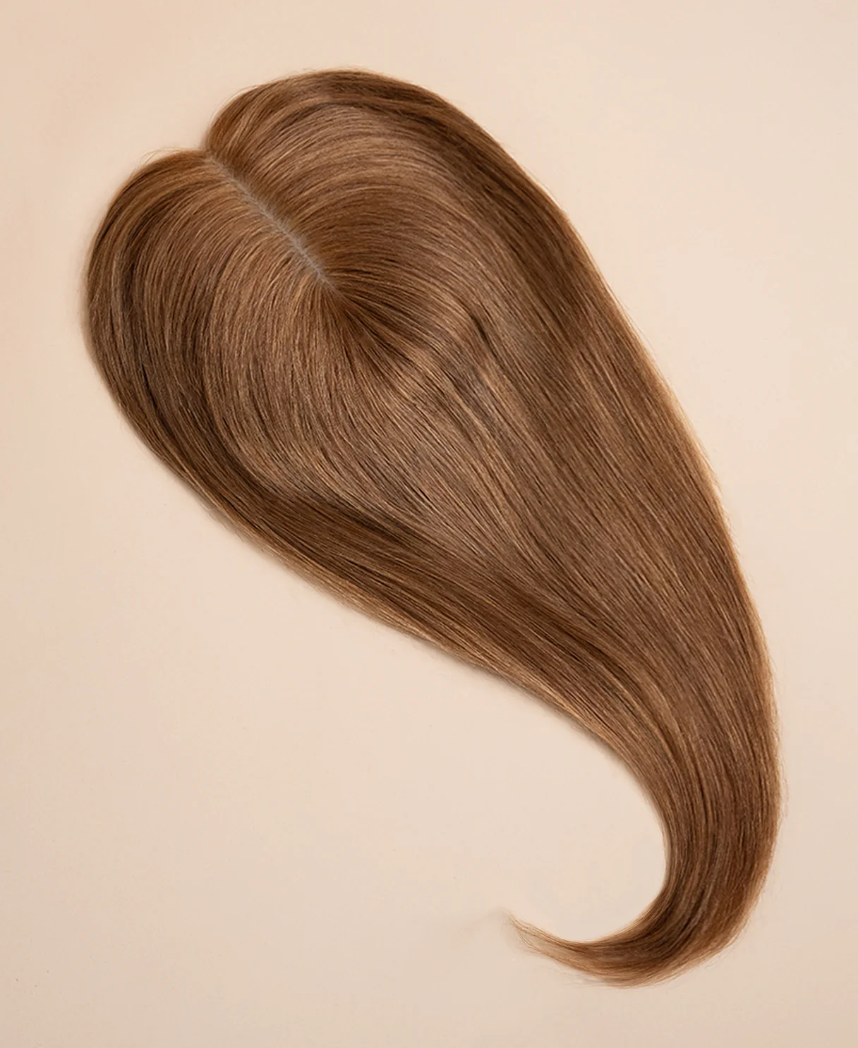 premium hair topper 14" light brown. - Image 2
