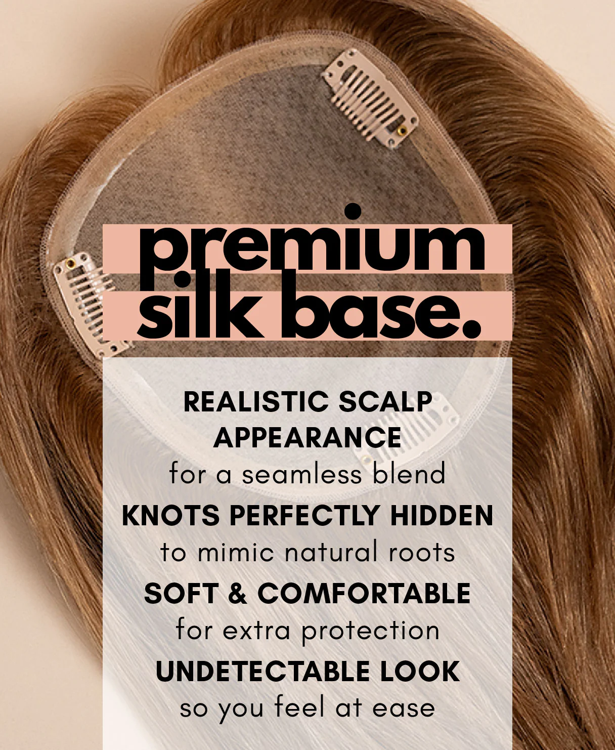 premium hair topper 14" light brown. - Image 3