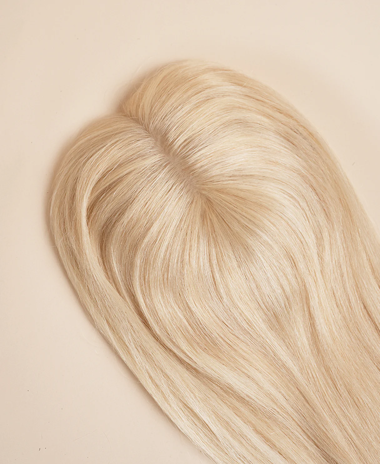 premium hair topper 14" platinum blonde (#60). - Image 4