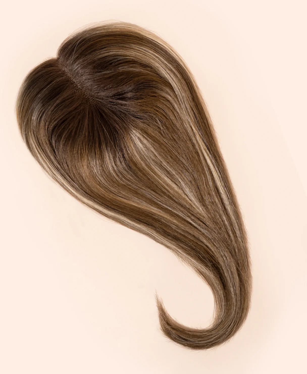 premium hair topper 14" brown balayage. - Image 2