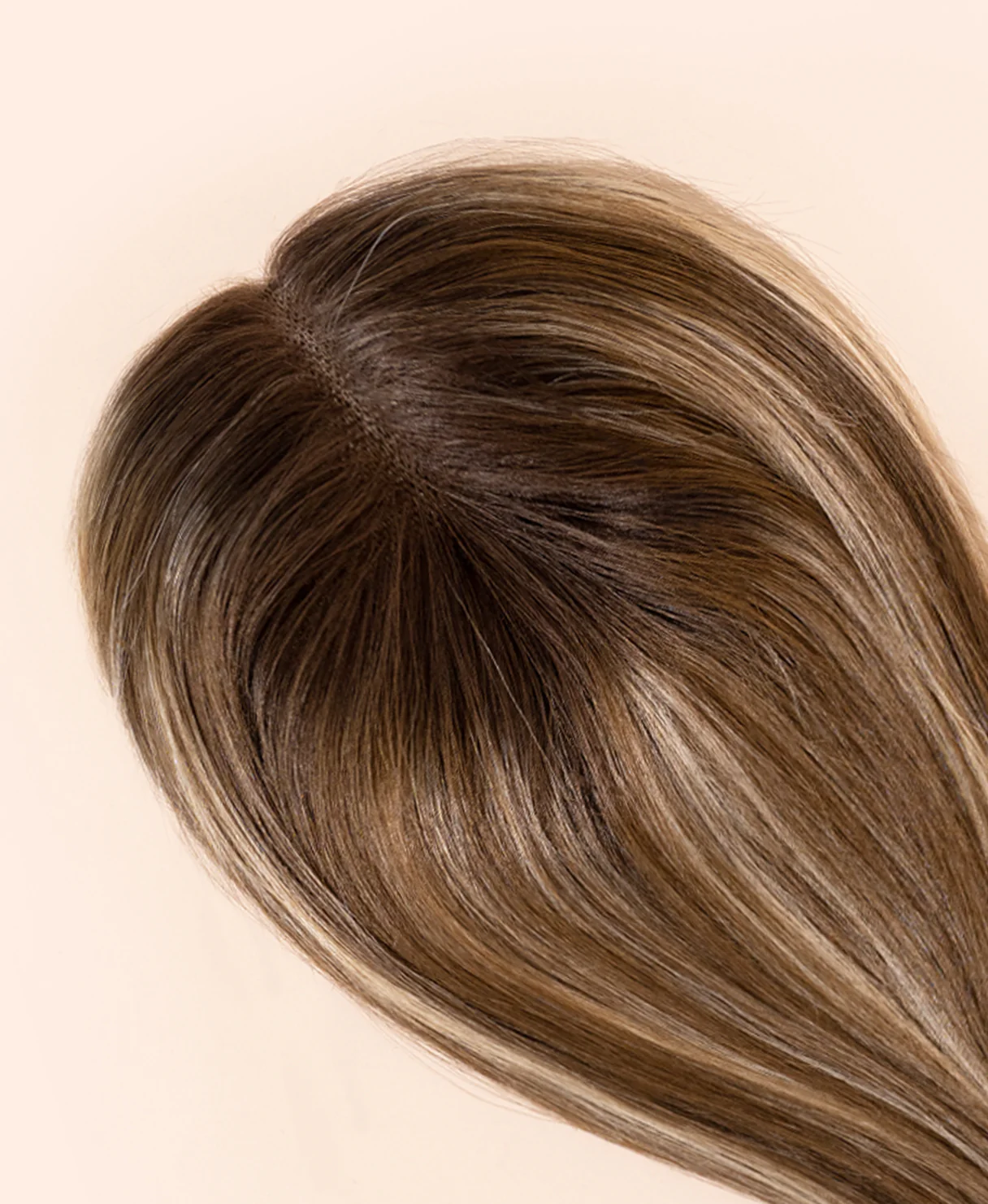 premium hair topper 14" brown balayage. - Image 3