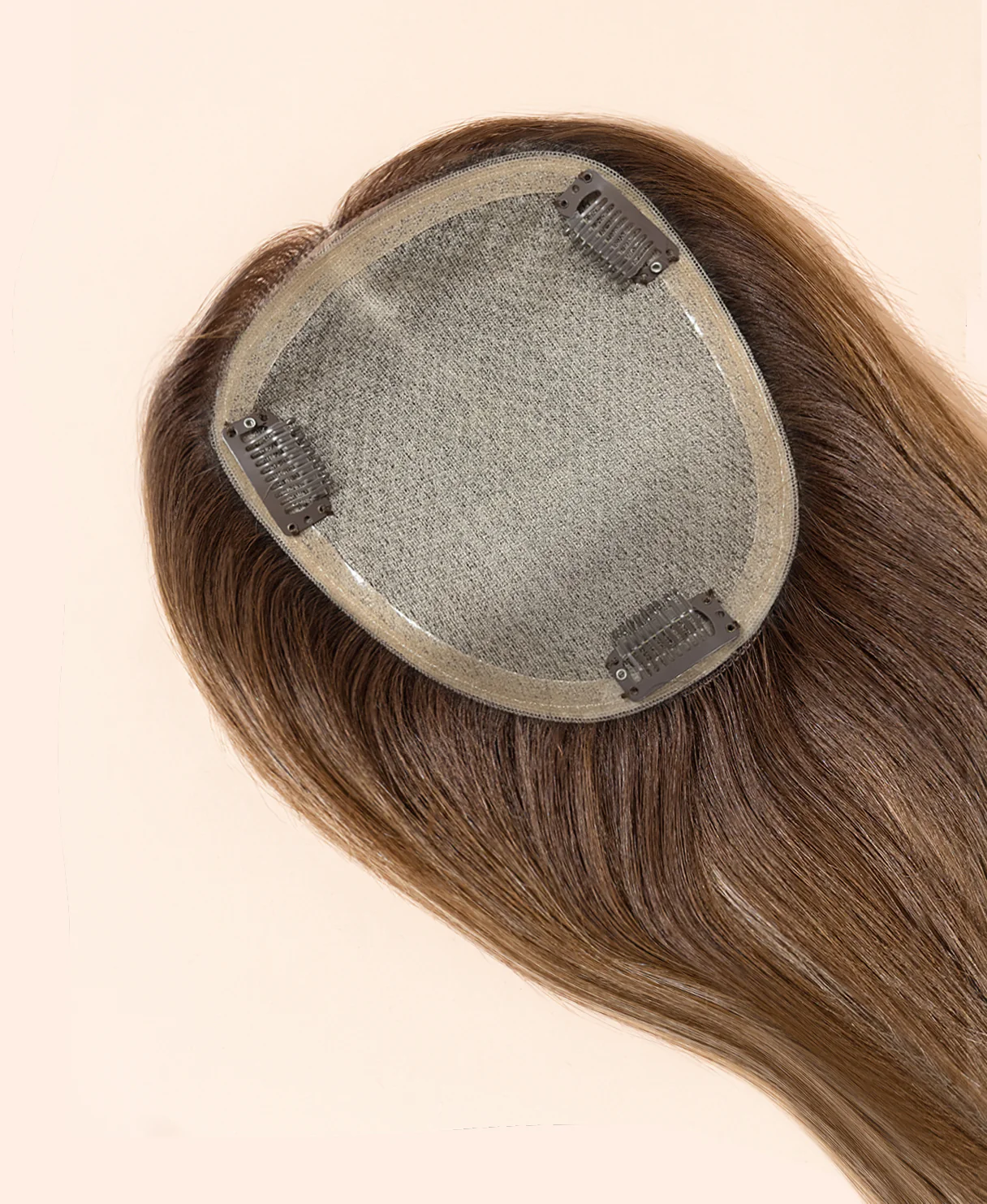 premium hair topper 14" brown balayage. - Image 4