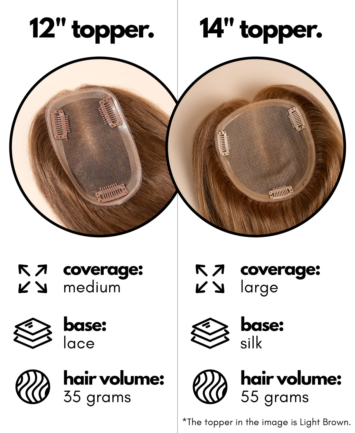 premium hair topper 14" brown balayage. - Image 6