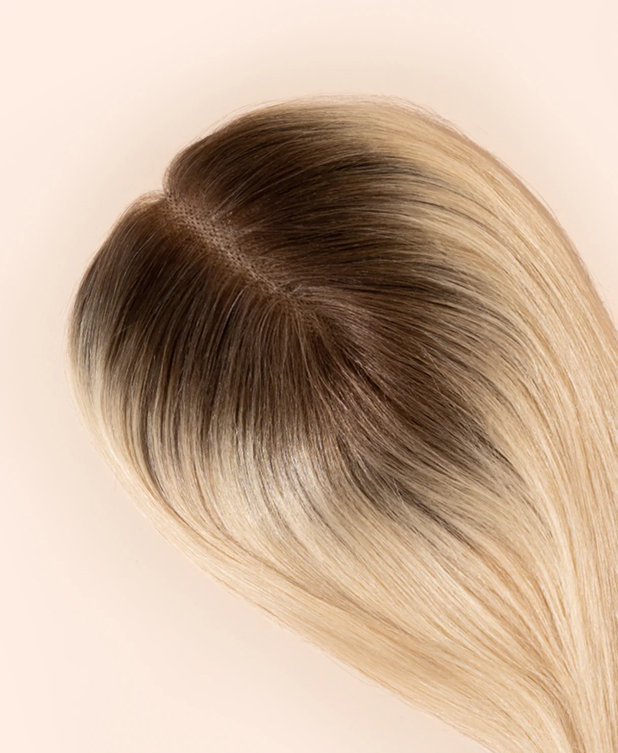 premium hair topper 14" rooted light blonde. - Image 4