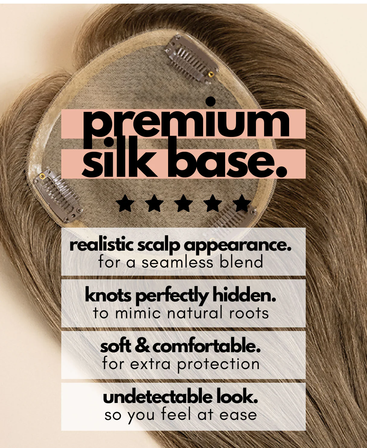 premium hair topper 14" dark blonde. - Image 3