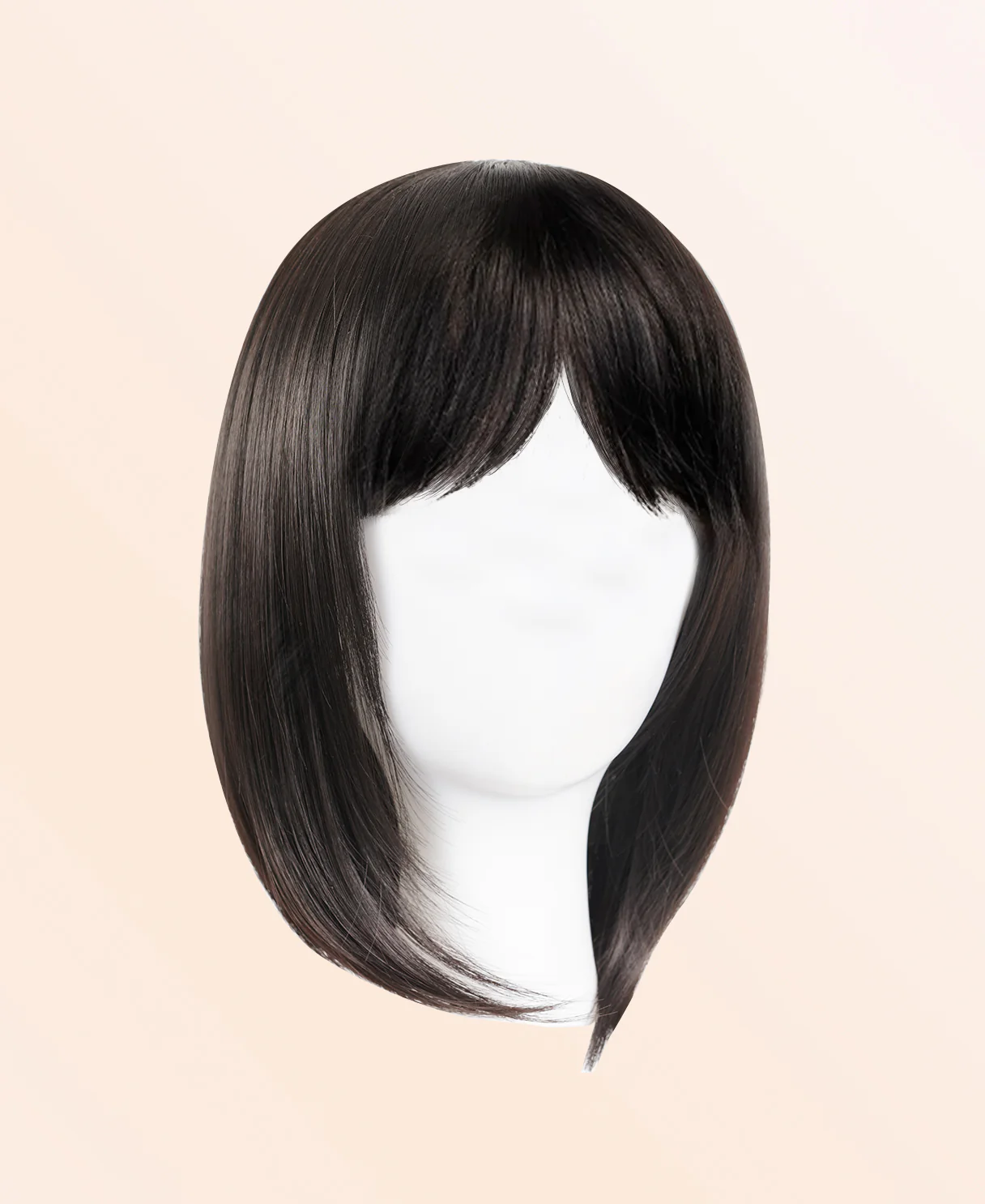hair topper with bangs 12" dark brown. - Image 2