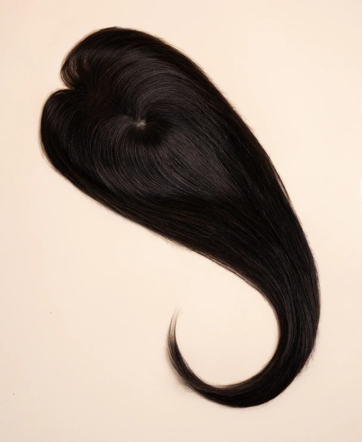 hair topper with bangs 12" dark brown. - Image 3