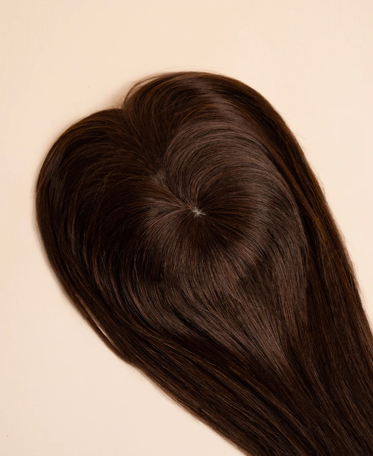 hair topper with bangs 12" chocolate brown. - Image 5