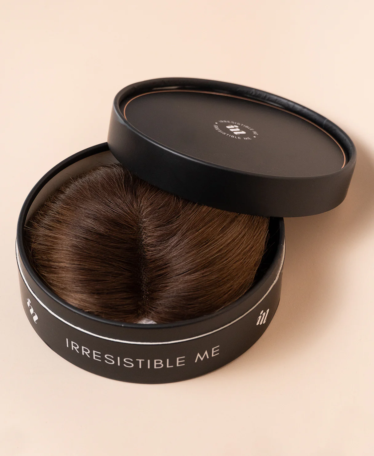 hair topper with bangs 12" rooted brown. - Image 3