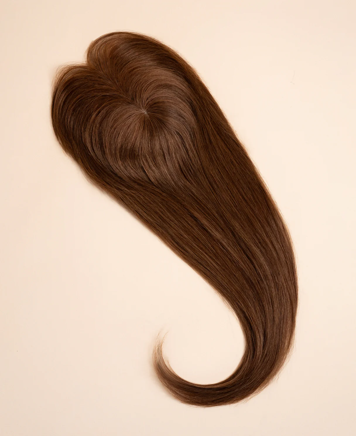 hair topper with bangs 12" medium brown. - Image 3