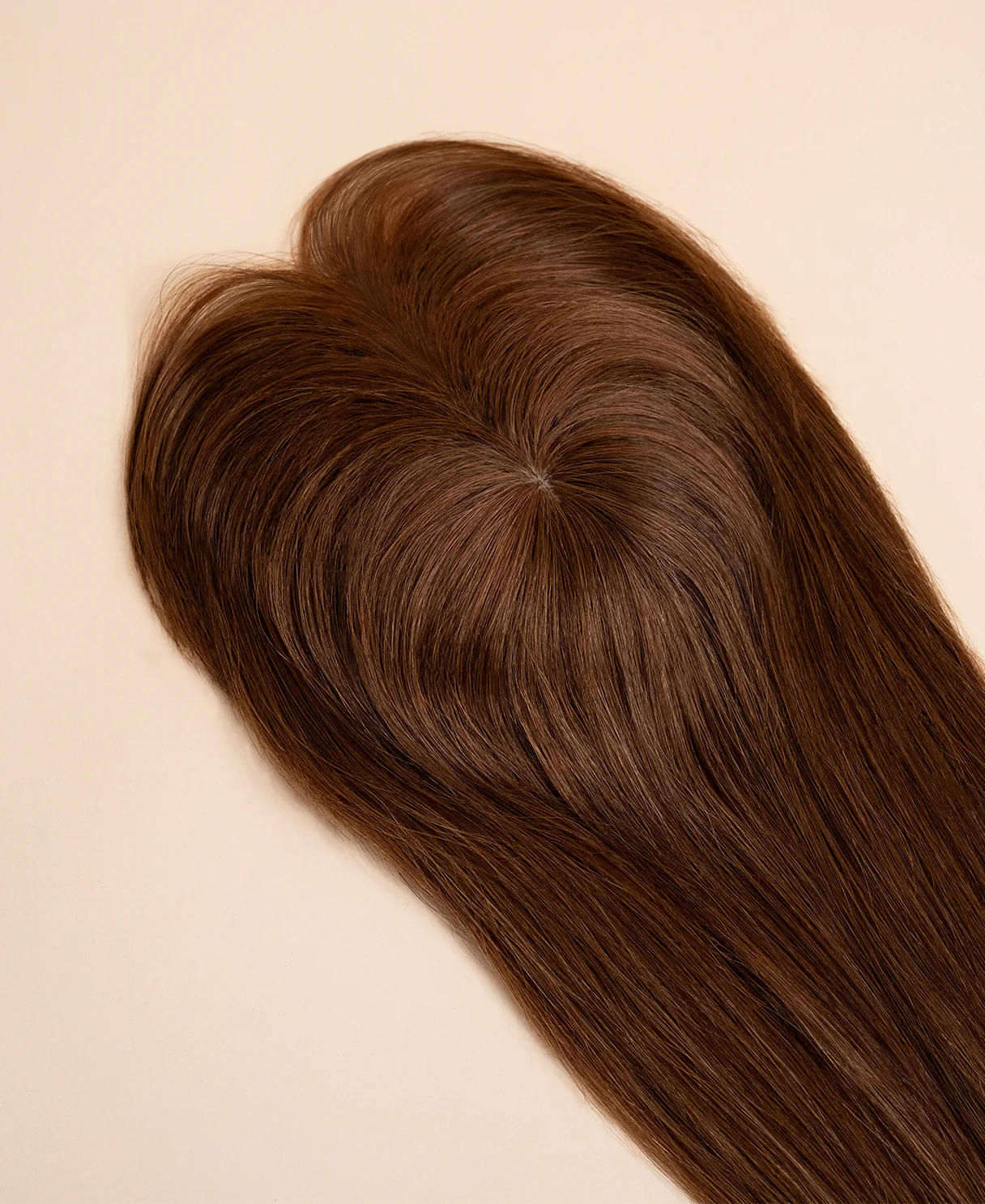 hair topper with bangs 12" medium brown. - Image 5