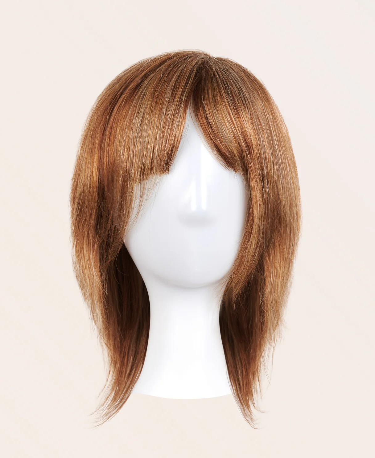 hair topper with bangs 12" light brown. - Image 2