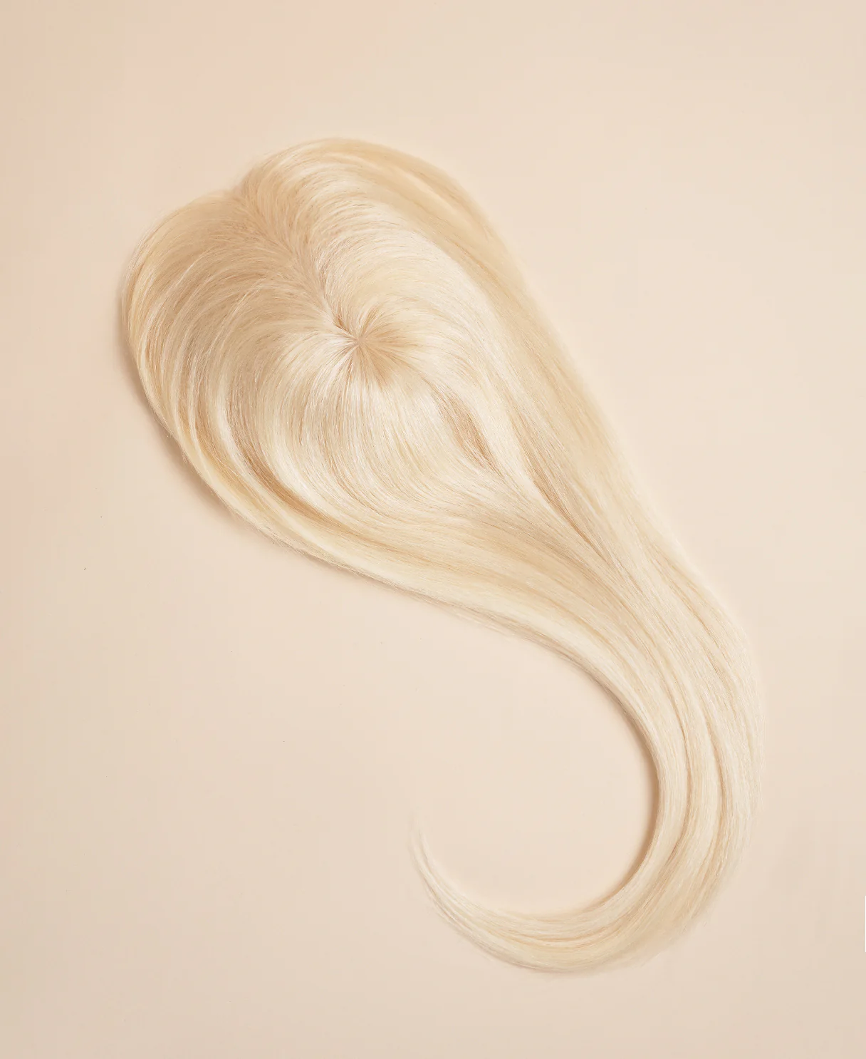 hair topper with bangs 12" platinum blonde. - Image 3