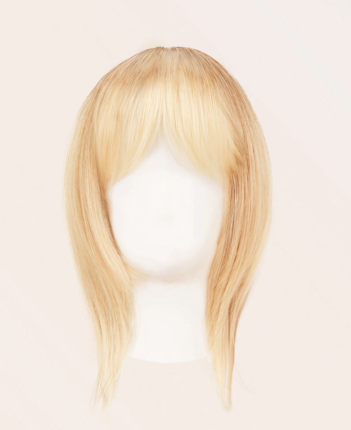 hair topper with bangs 12" light blonde - Image 2