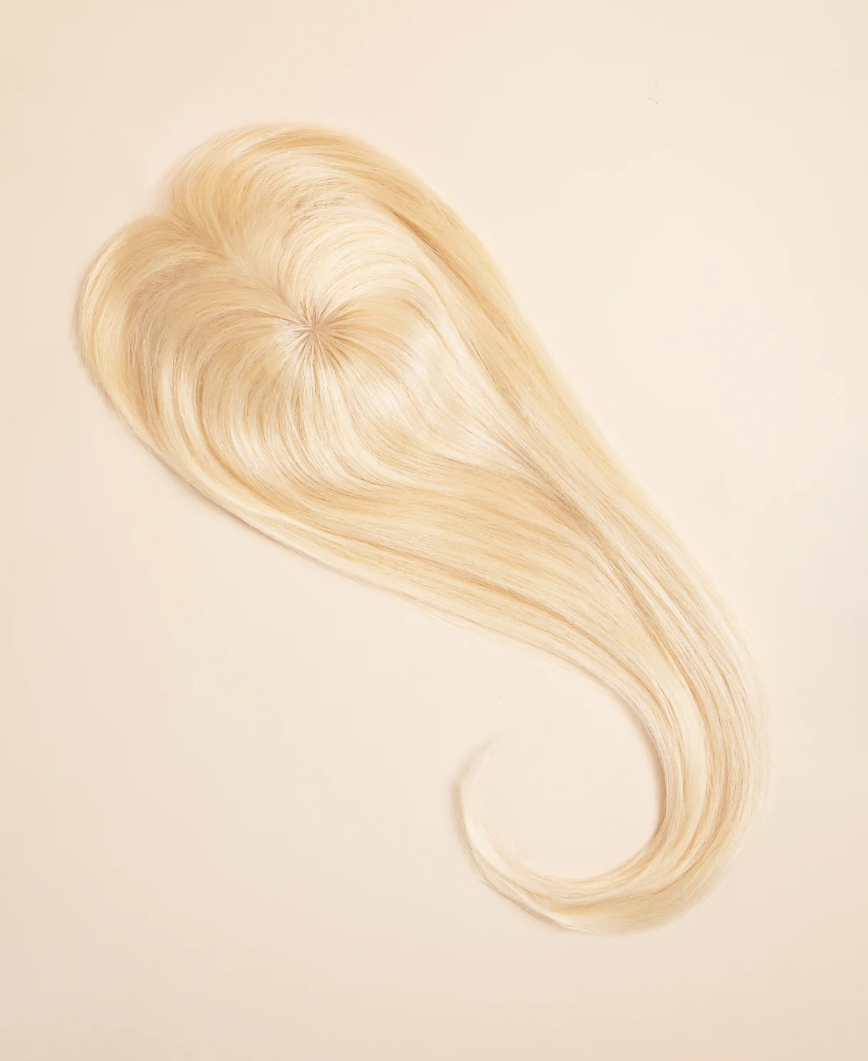 hair topper with bangs 12" light blonde - Image 3