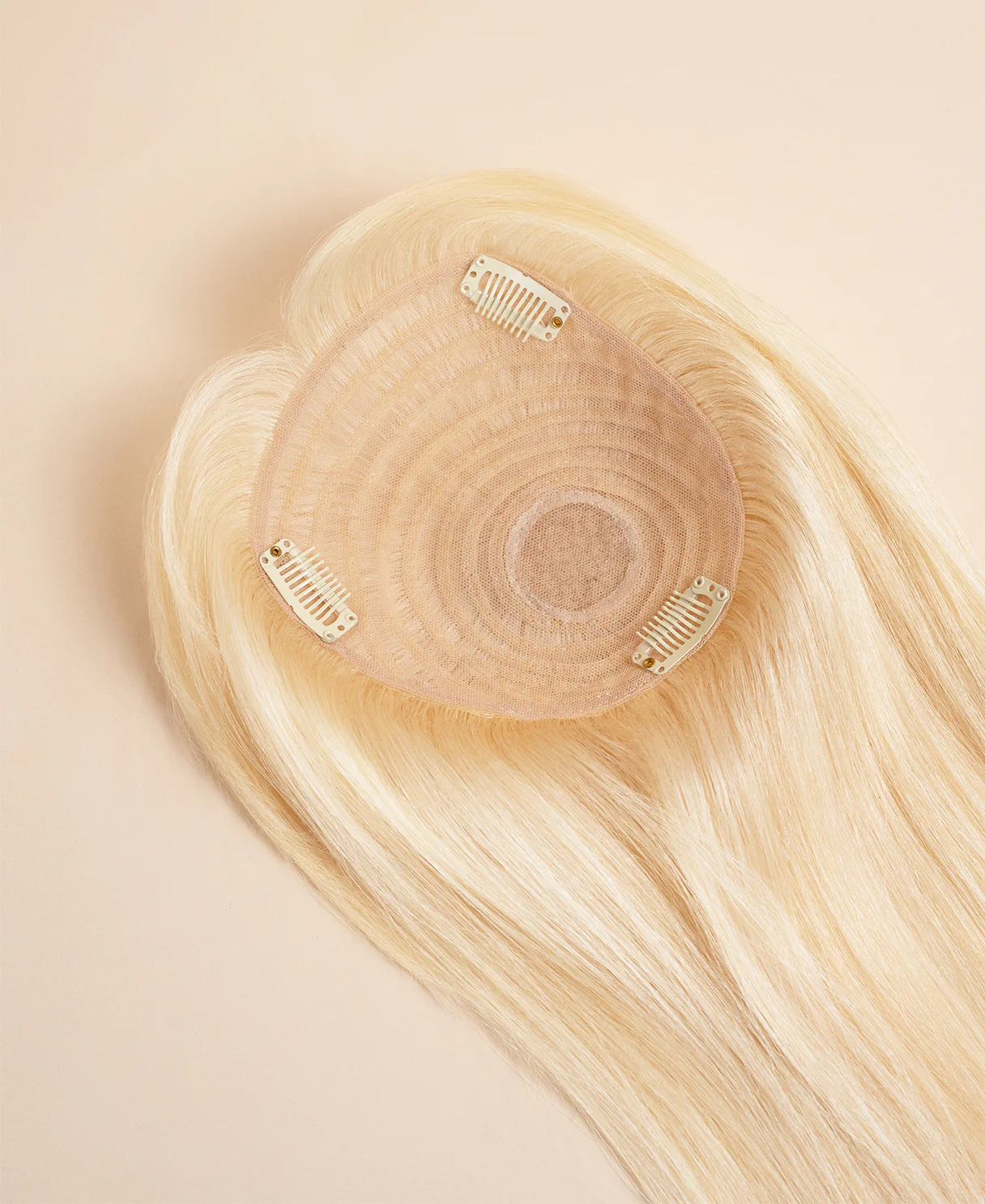 hair topper with bangs 12" light blonde - Image 4