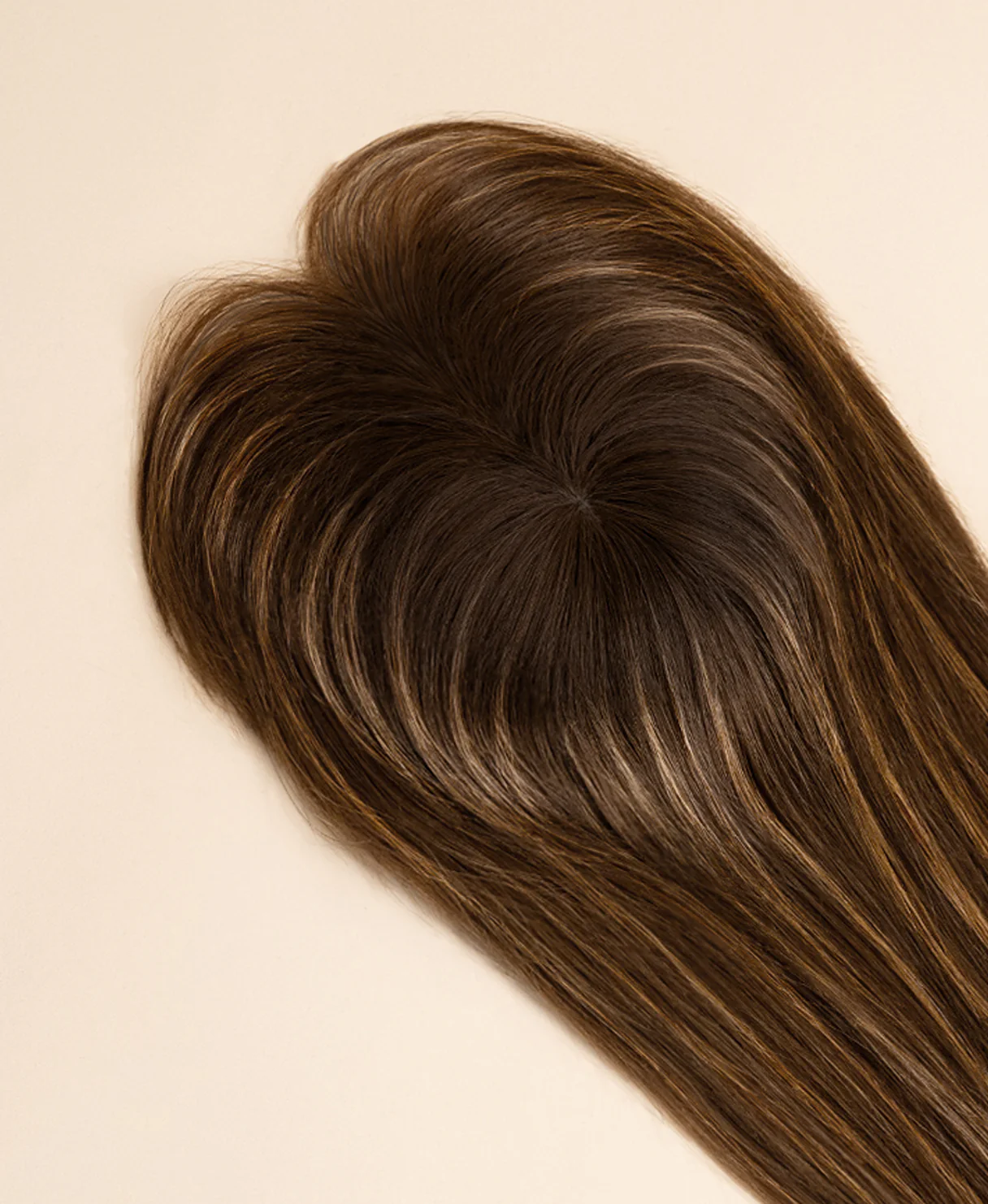 hair topper with bangs 12" brown balayage. - Image 7