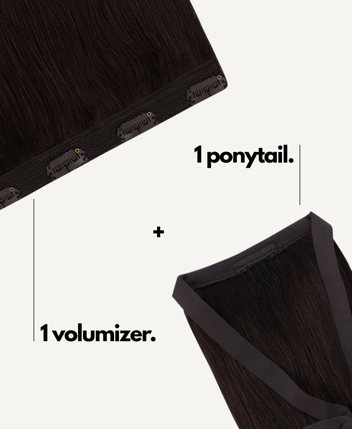 half up/half down #2 chocolate brown. - Image 3