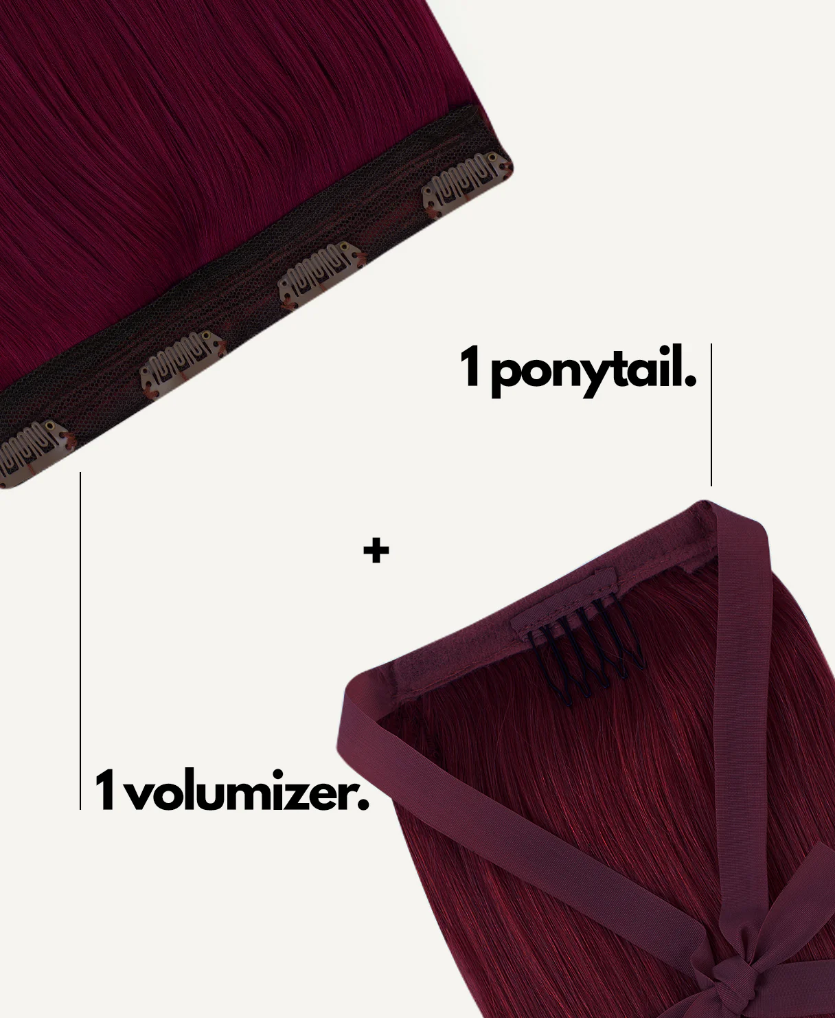half up/half down #99J cherry red. - Image 3