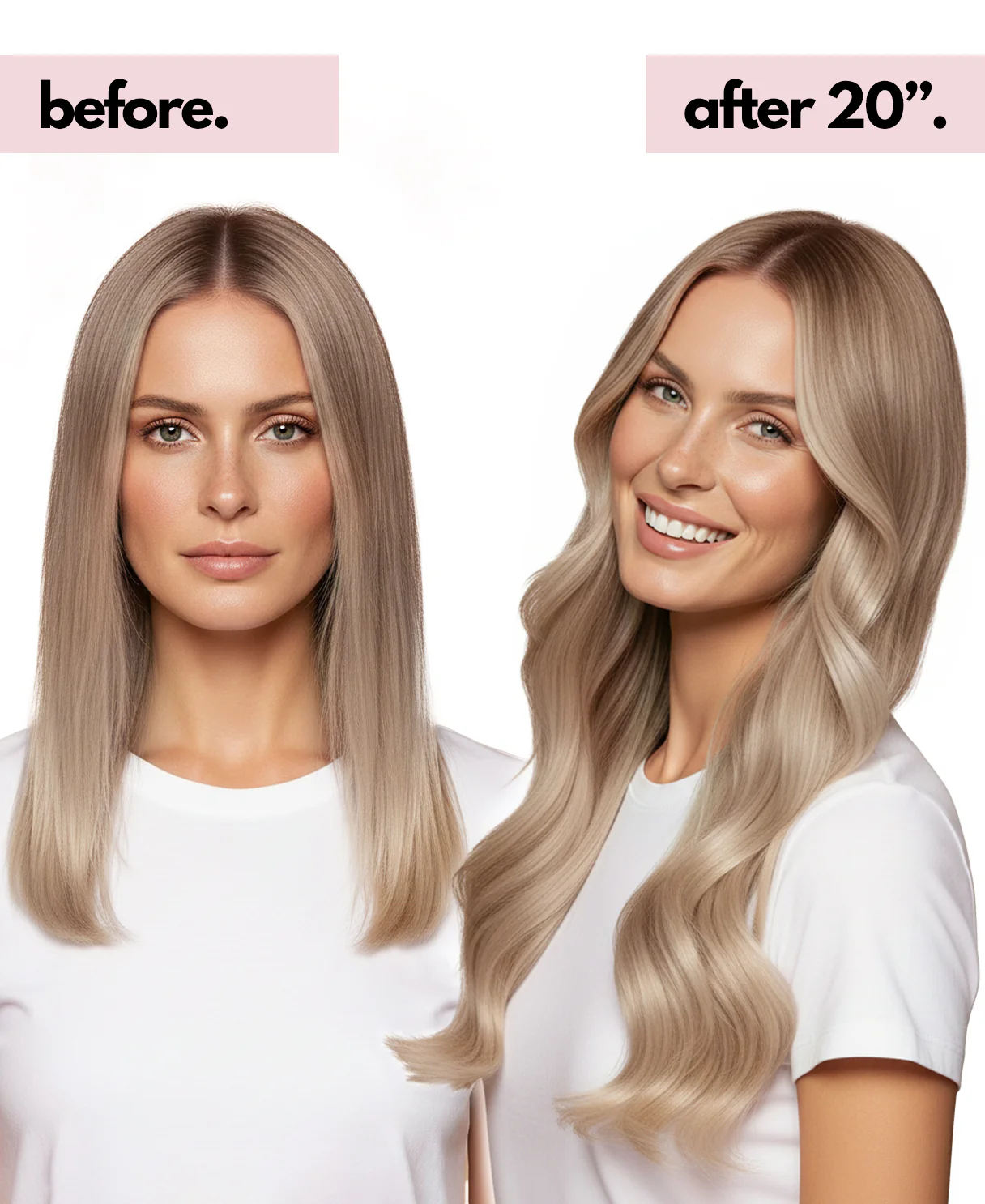 halo one-step hair extensions ash blonde. - Image 3