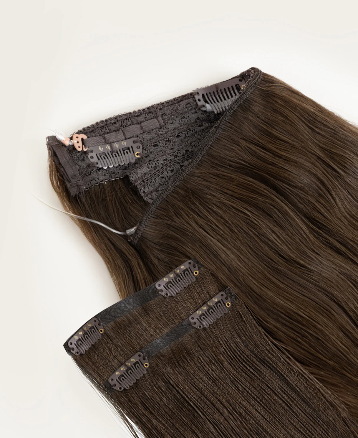 halo one-step hair extensions ash brown. - Image 5