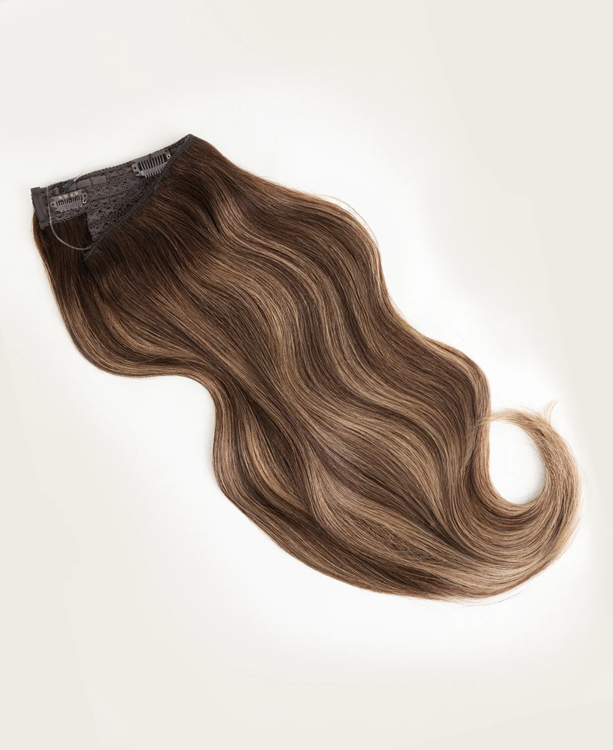 halo one-step hair extensions ash brown balayage. - Image 6