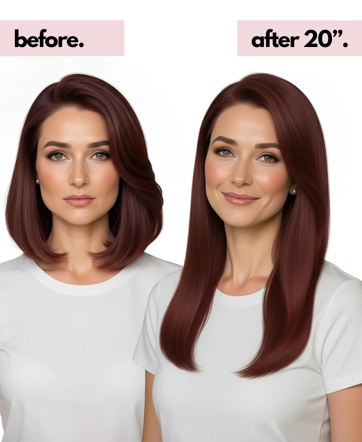 halo one-step hair extensions auburn. - Image 3