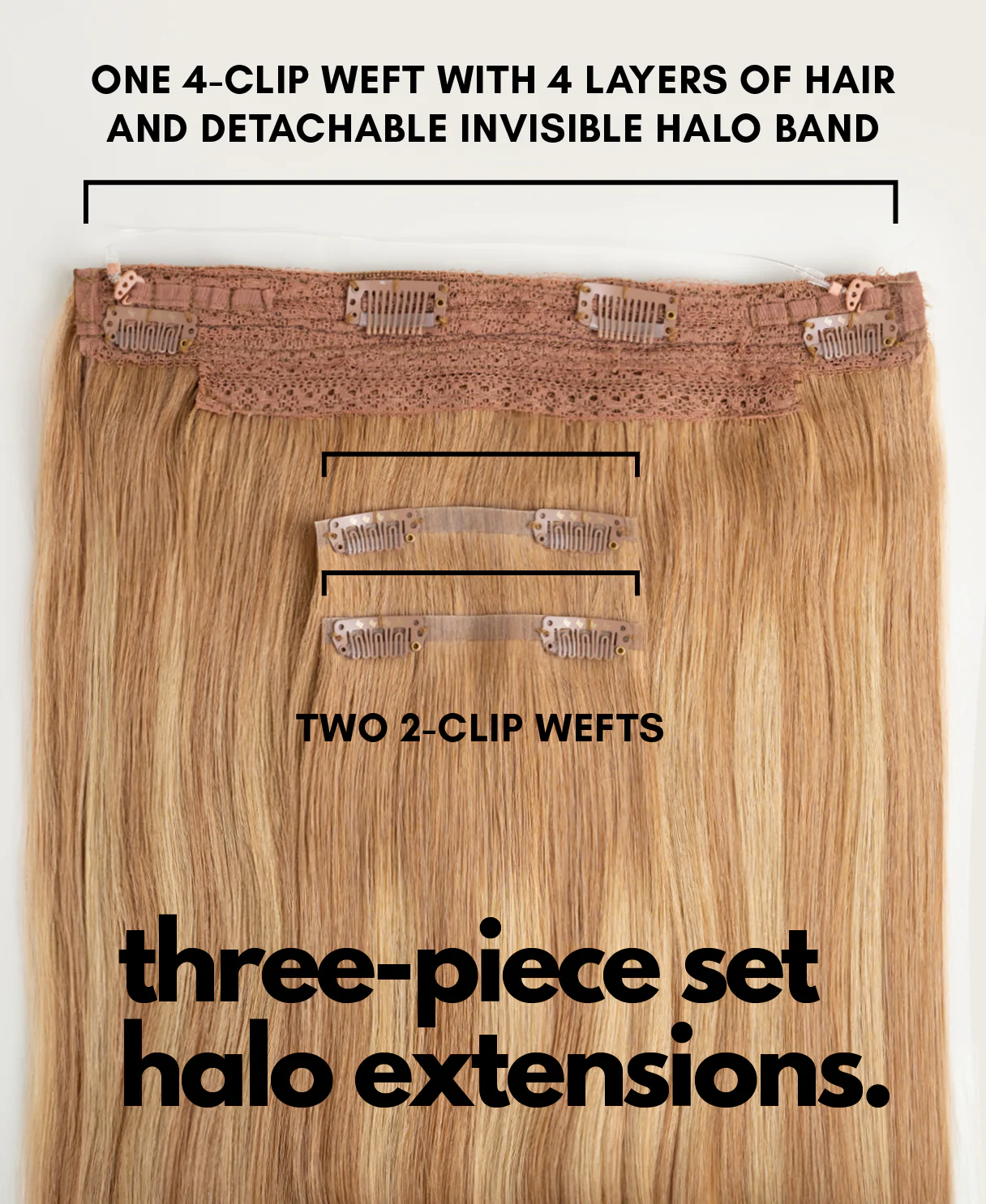 halo one-step hair extensions blonde balayage. - Image 4