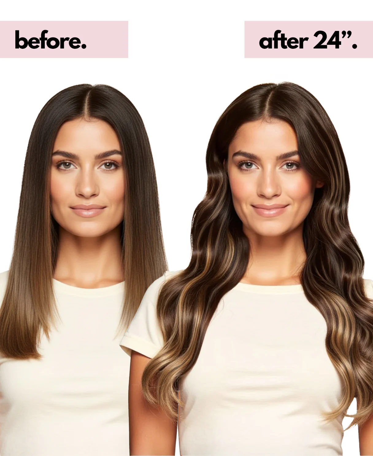 halo one-step hair extensions brown balayage. - Image 3