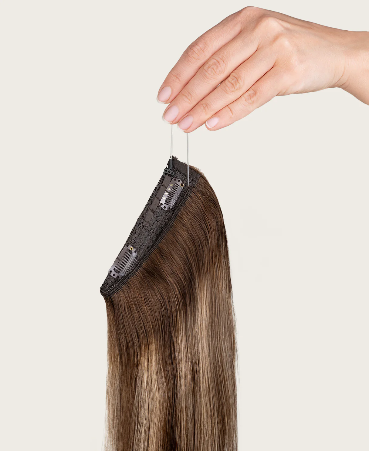 halo one-step hair extensions brown balayage. - Image 7