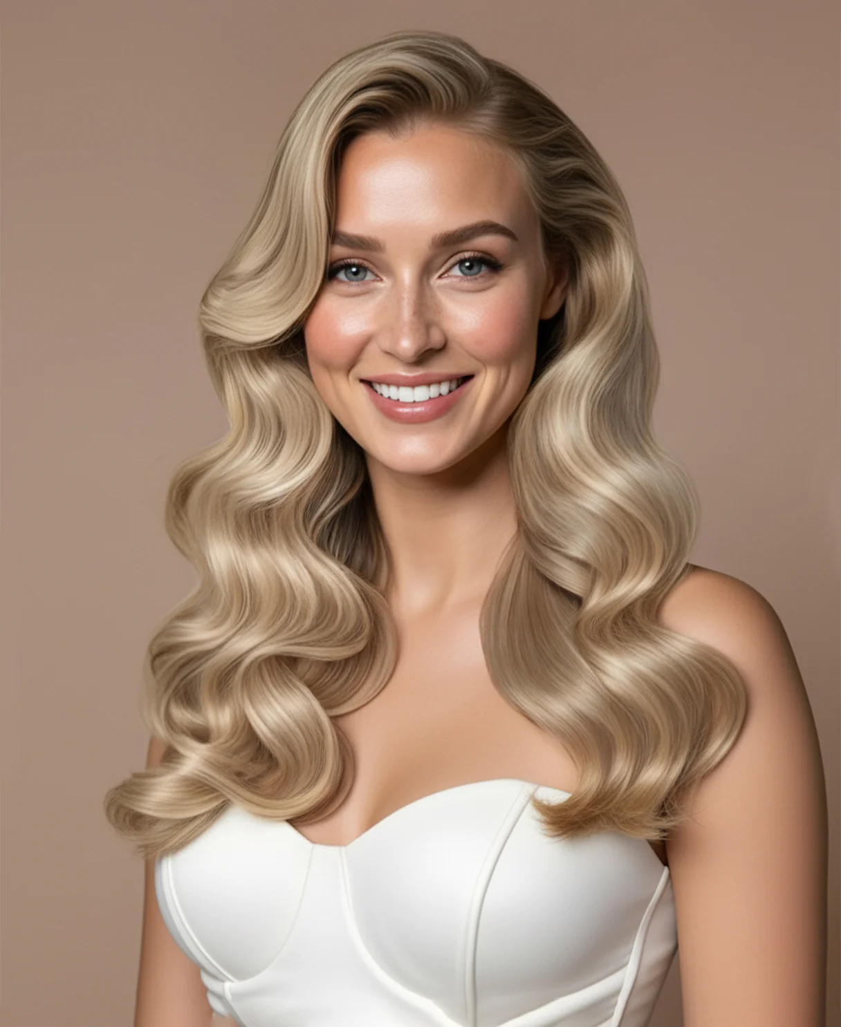 halo one-step hair extensions champagne blonde.