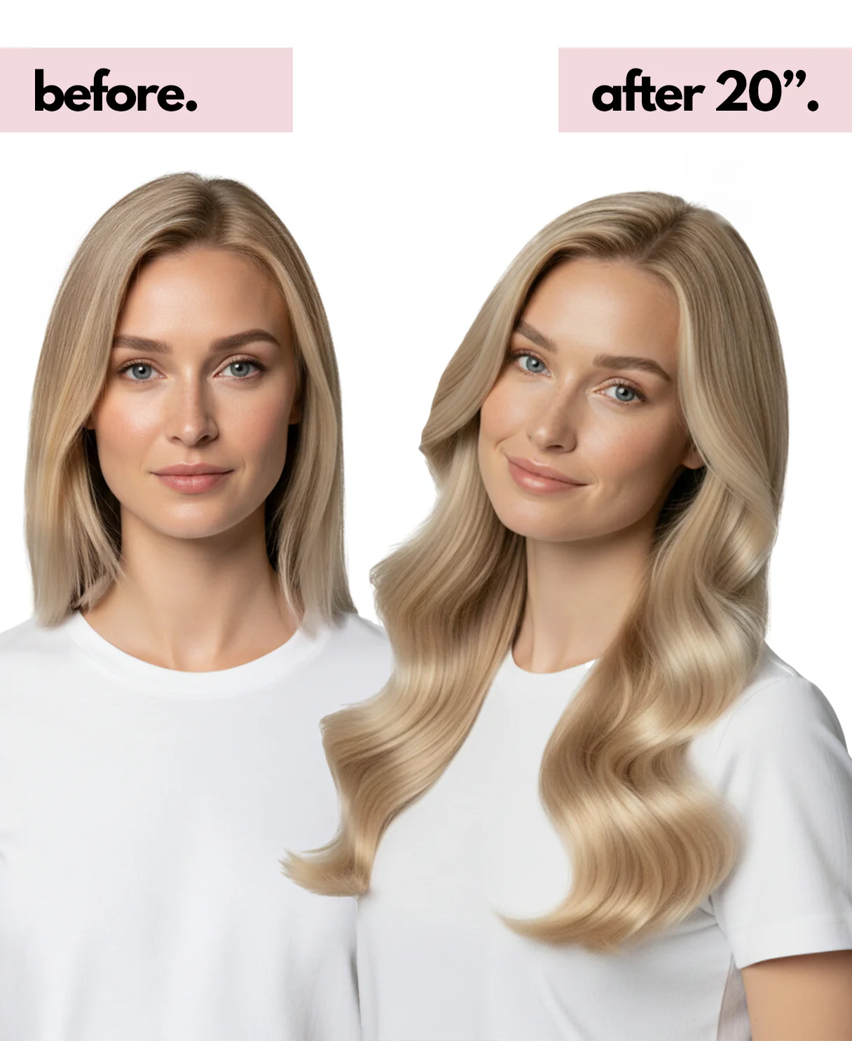 halo one-step hair extensions champagne blonde. - Image 3