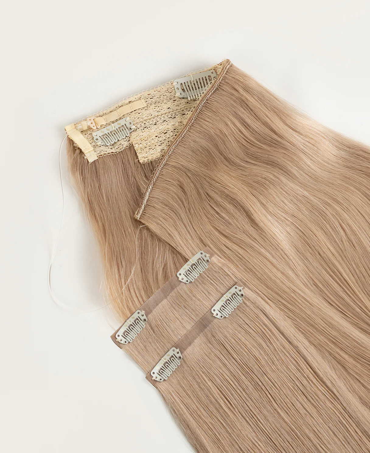 halo one-step hair extensions champagne blonde. - Image 5