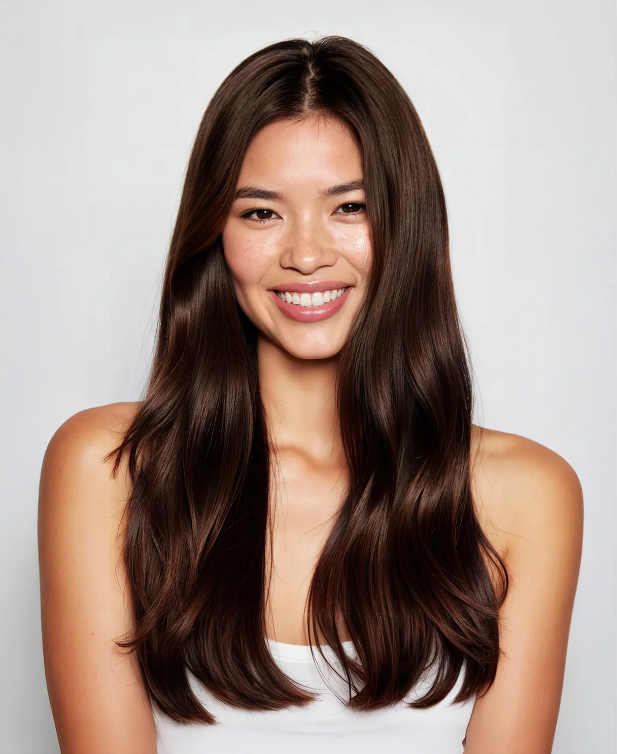 halo one-step hair extensions chocolate brown.
