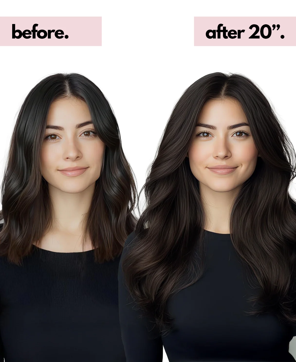 halo one-step hair extensions dark brown. - Image 3