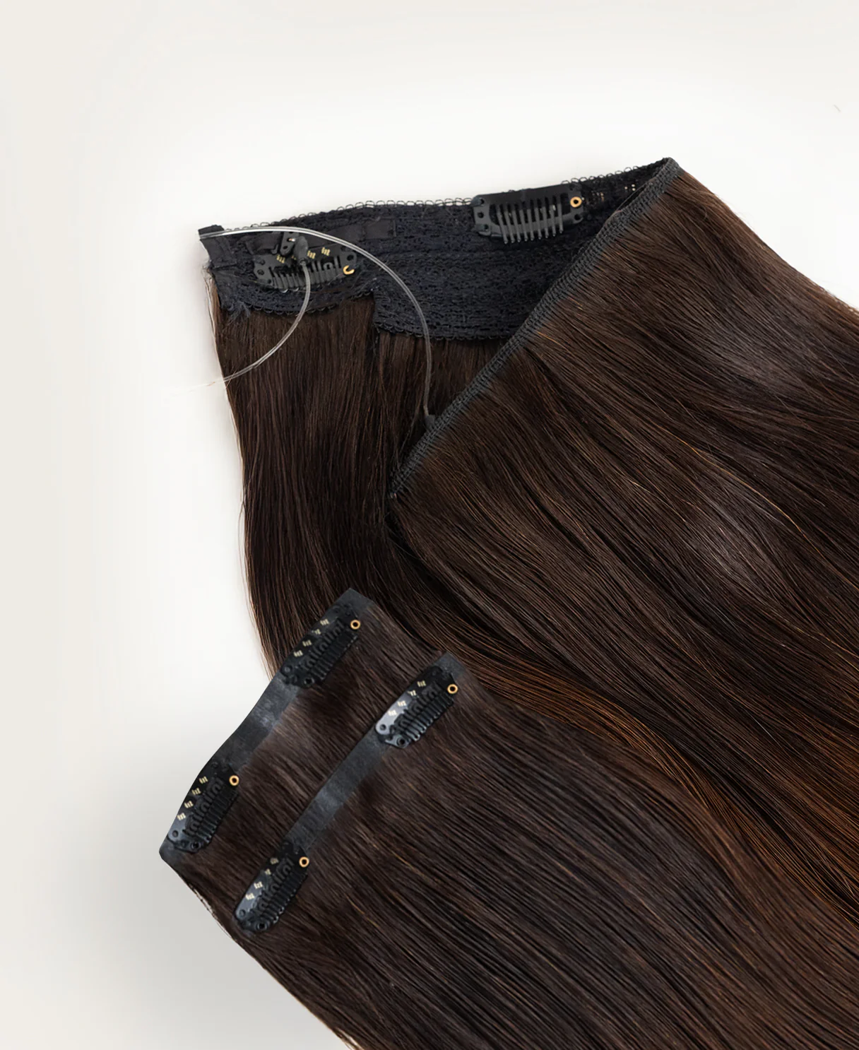 halo one-step hair extensions dimensional brown. - Image 5