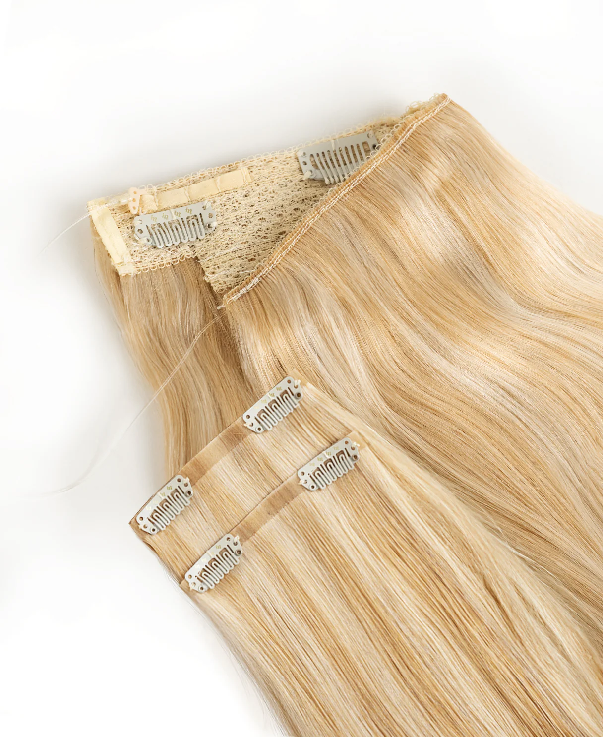 halo one-step hair extensions golden highlights. - Image 5