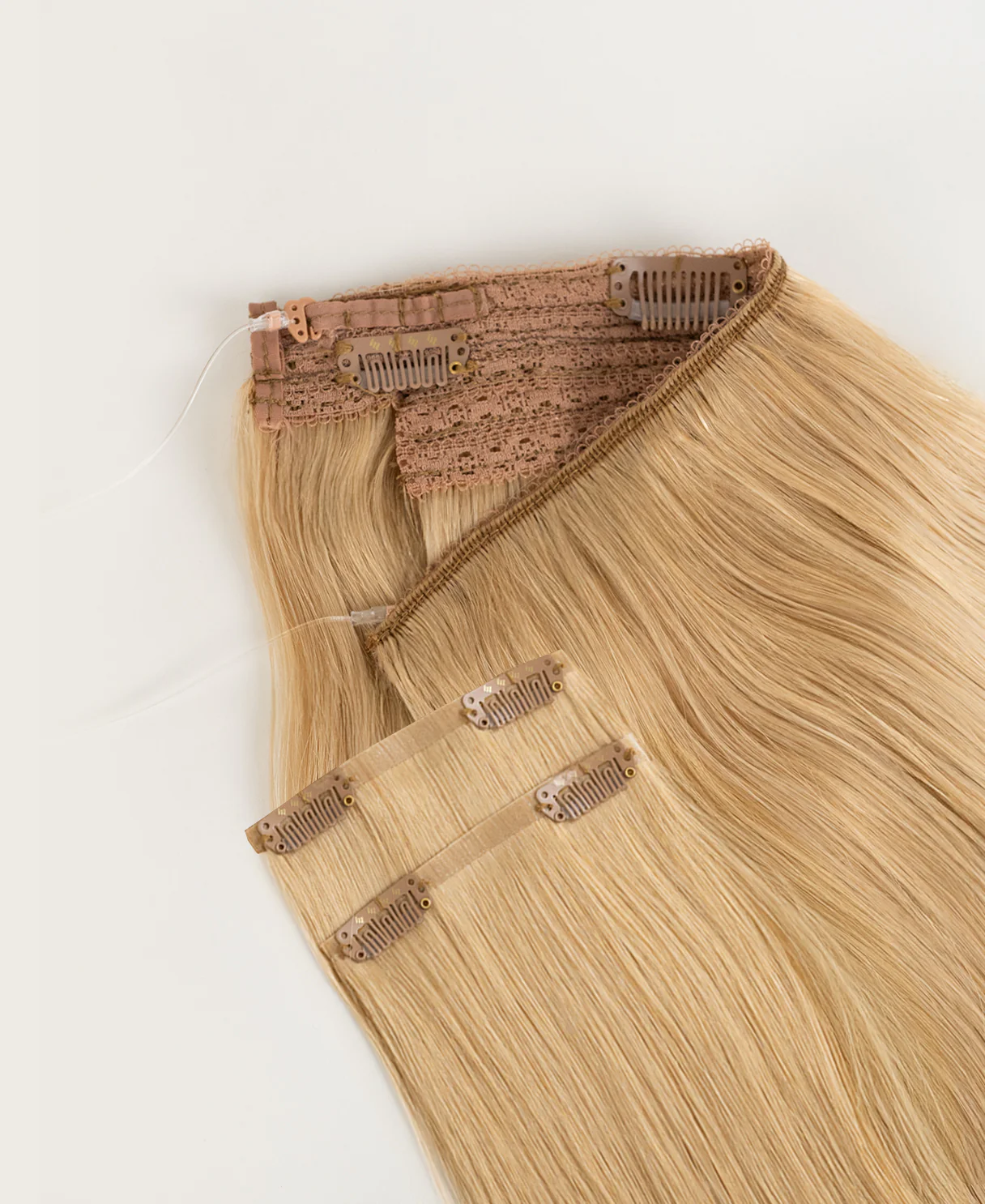 halo one-step hair extensions honey blonde. - Image 5