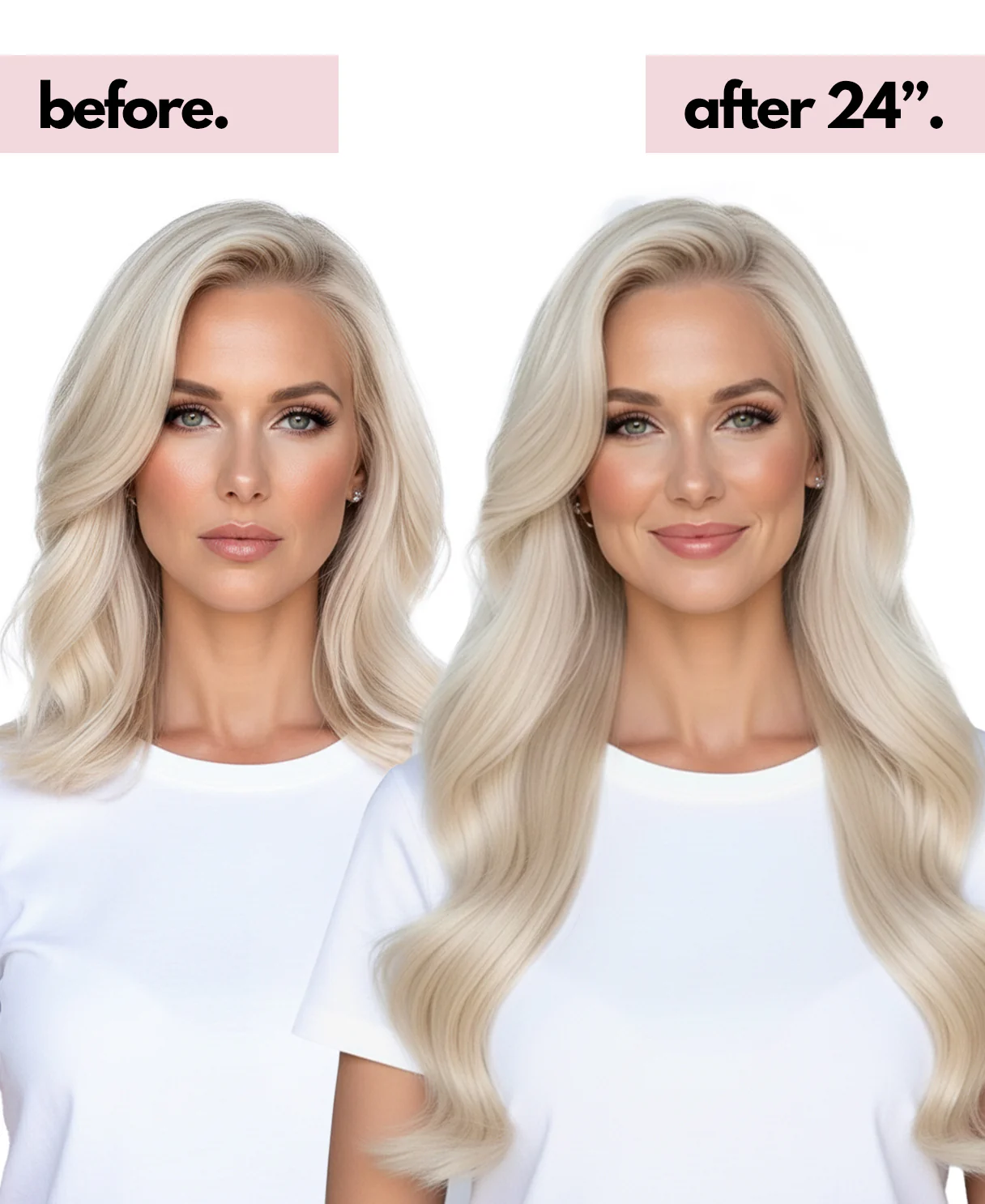 halo one-step hair extensions icy blonde. - Image 3