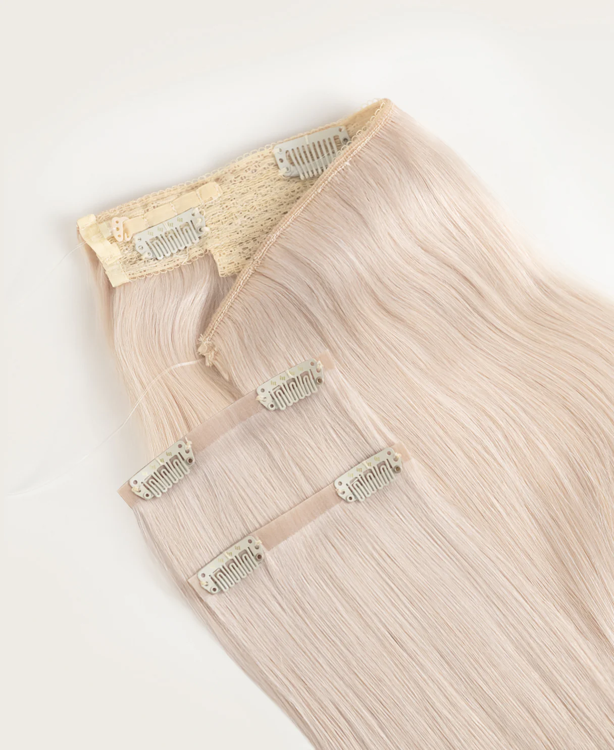 halo one-step hair extensions icy blonde. - Image 5