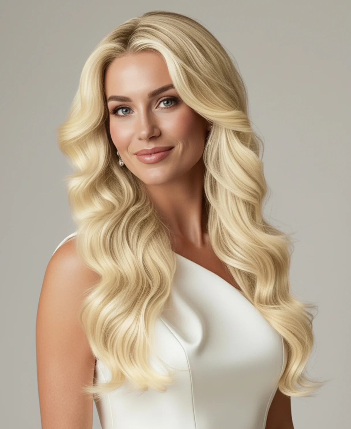 halo one-step hair extensions light blonde.