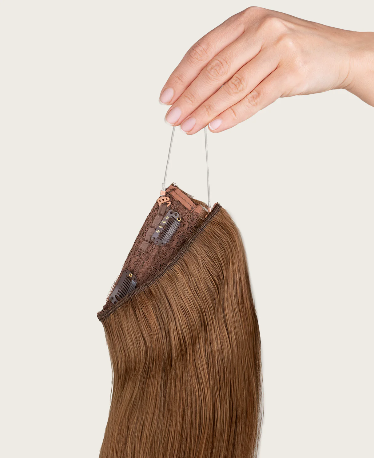 halo one-step hair extensions light brown. - Image 6