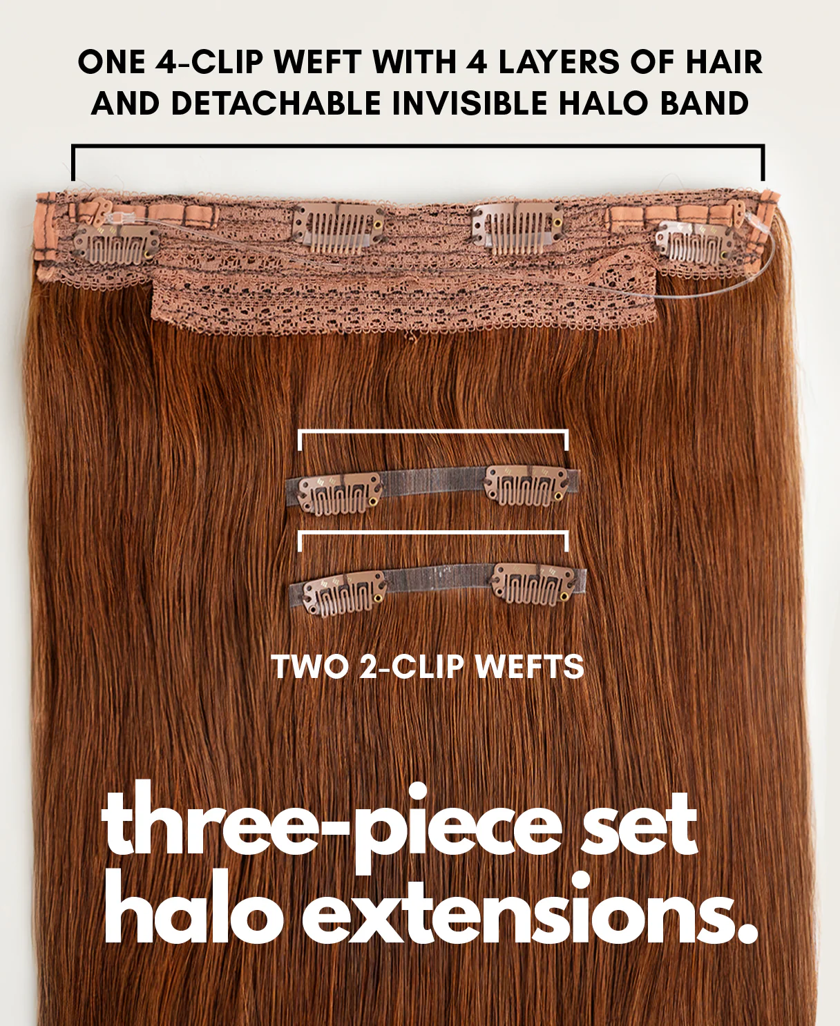 halo one-step hair extensions pumpkin spice. - Image 4