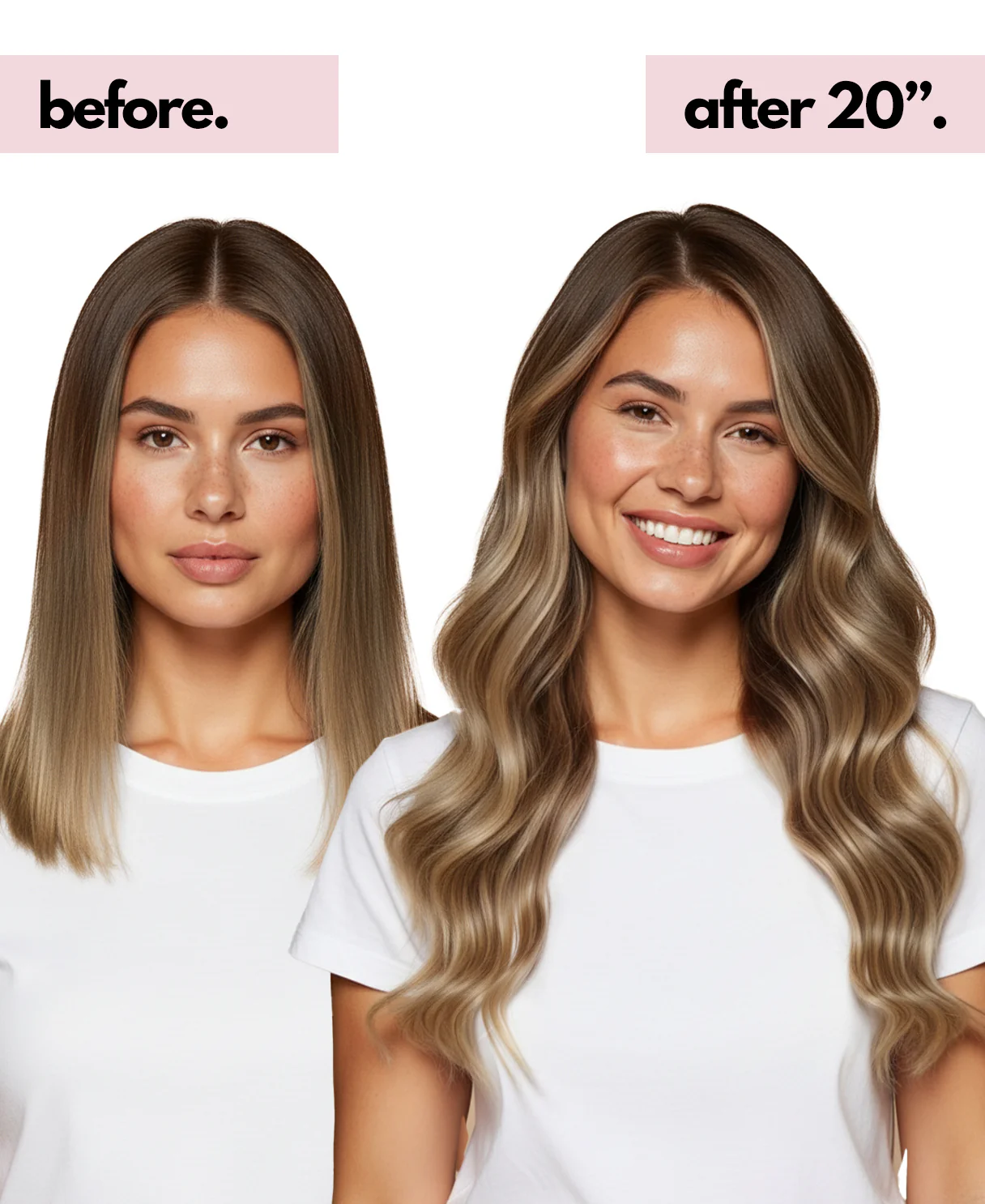 halo one-step hair extensions rooted beige highlights. - Image 3