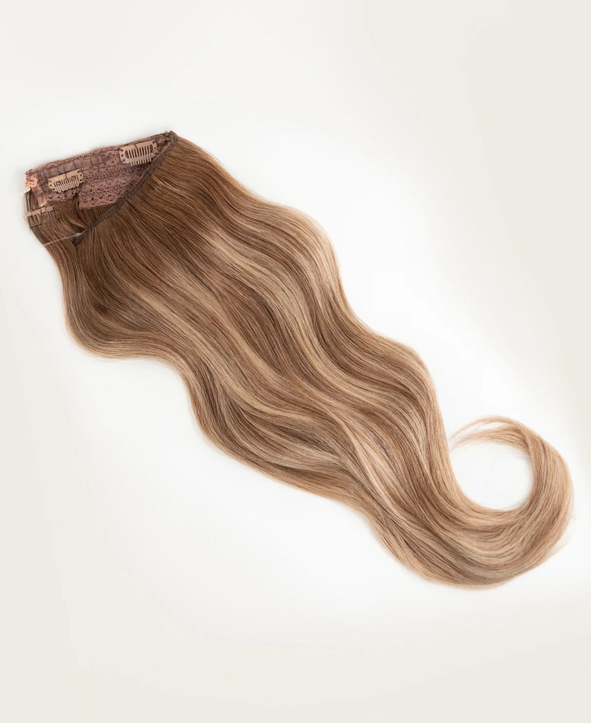 halo one-step hair extensions rooted beige highlights. - Image 7