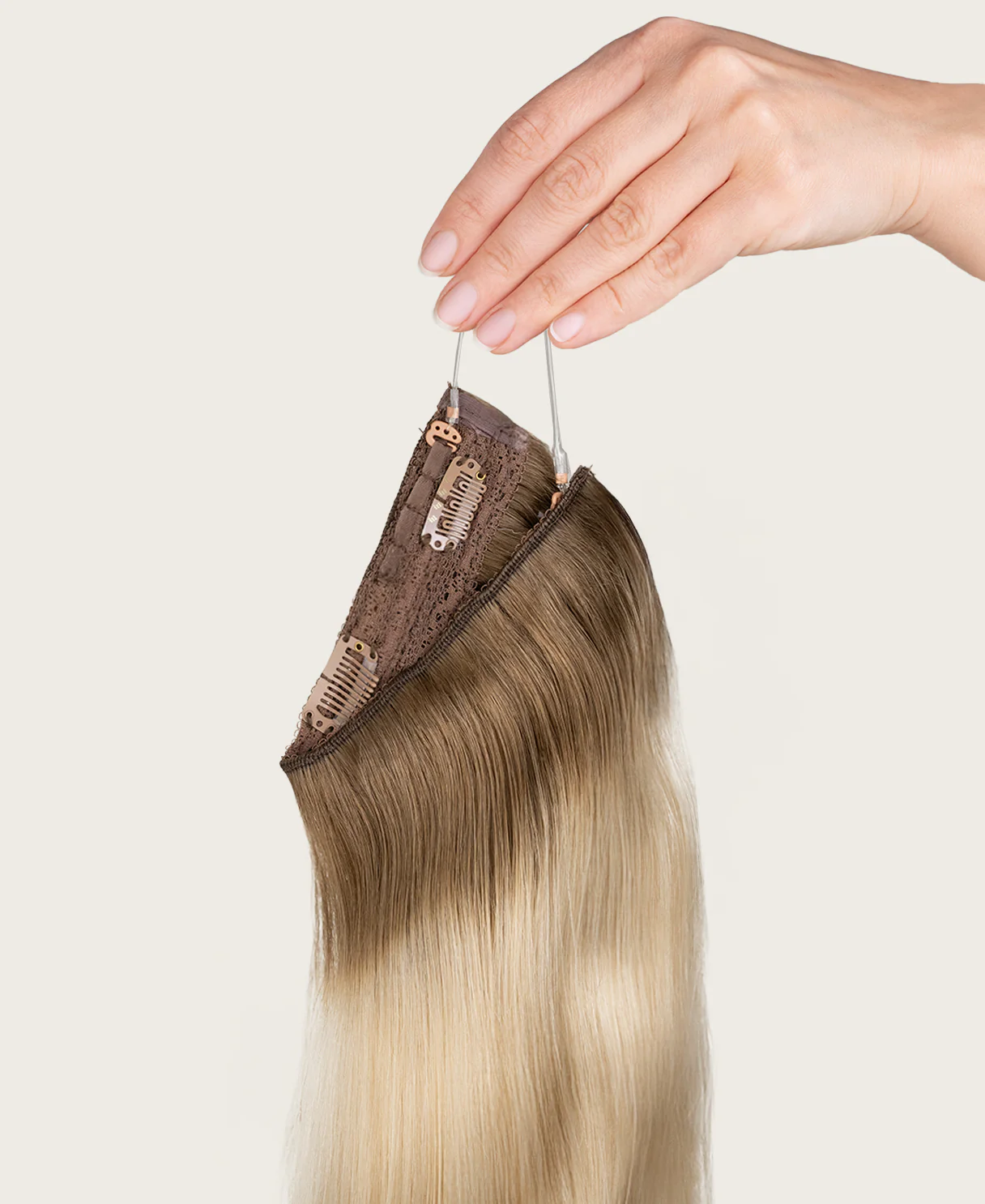 halo one-step hair extensions rooted blonde. - Image 6