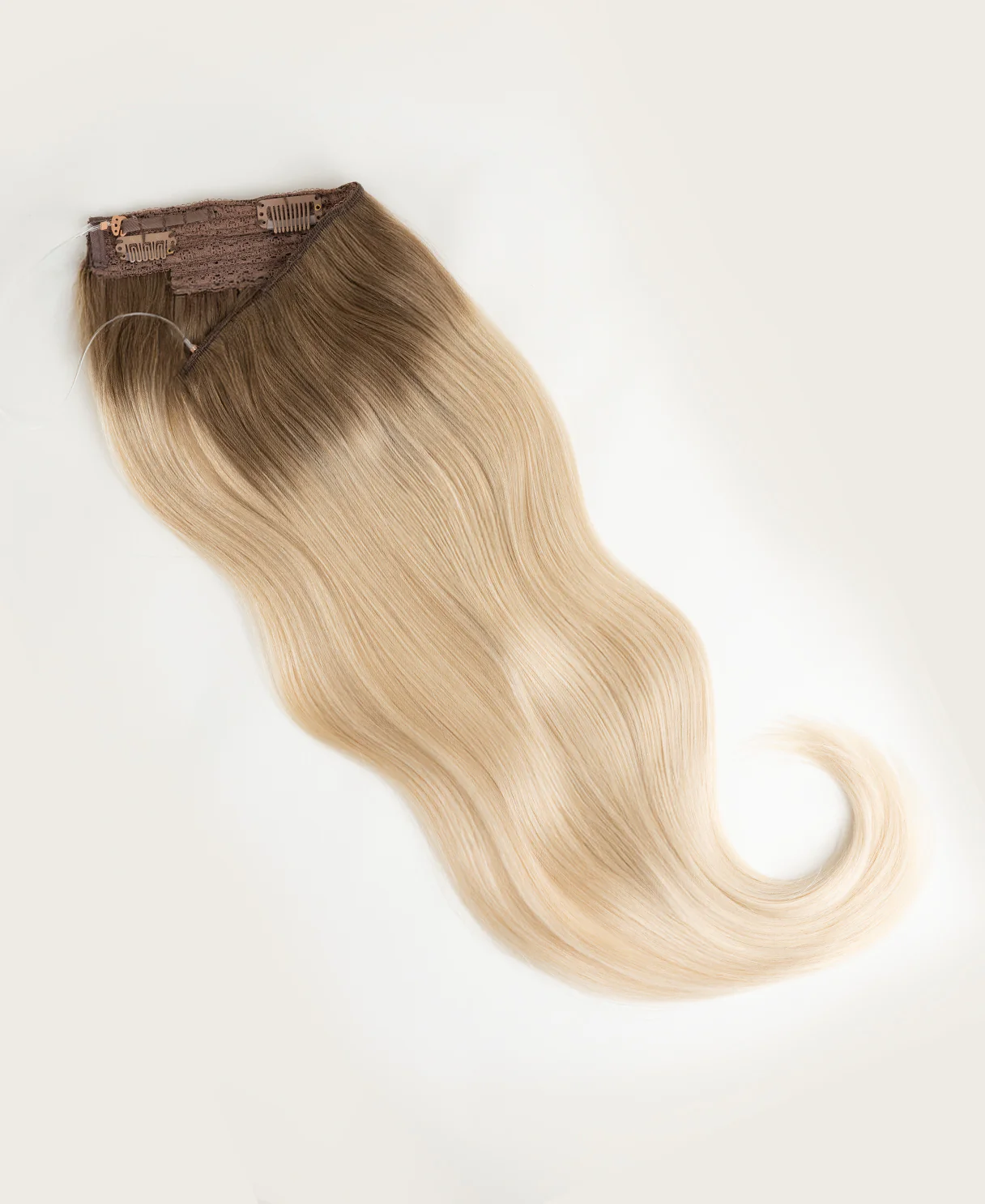 halo one-step hair extensions rooted blonde. - Image 7